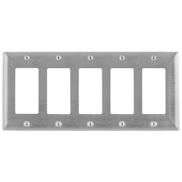 HUBBELL SS265 5G GFCI SS WALL PLATE