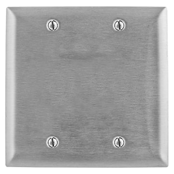 HUBBELL SS23L PLAQUE 2 GANG VIERGE 430SS