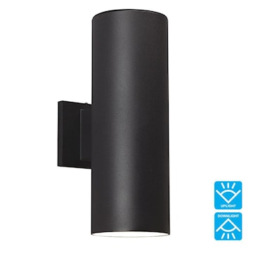 GALAXY LIGHTING 323042BK WALL LIGHT CYL 2 X 75W 120V BR30/PAR30 E26 BLACK