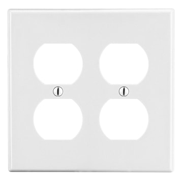 HUBBELL P82W PLAQUE 2G 2 DUPLEX BLANC