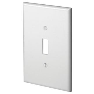 LEVITON 88101 PLATE 1G INTERR LARGEPLAST WHITE
