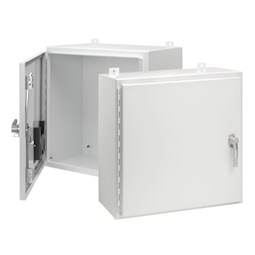 HOFFMAN A24H2408SSLP3PTW CABINET 24X24X8 3POINTATT CEMA4X BLANC