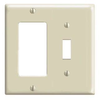 LEVITON 80405-I PLAQUE 2G INTERR DECPLAST IVOIRE