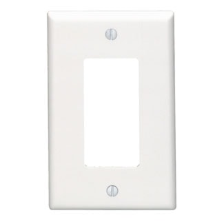 LEVITON 80601-W PLATE 1G LARGE PLASTWHITE