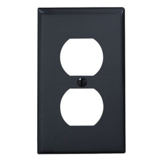 LEVITON 80703-E PLAQUE 1G DUPLEX NYLONNOIR/EBENE