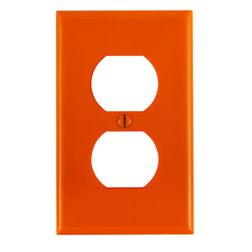 LEVITON 80703-ORG PLAQUE 1G DUPLEX NYLONORANGE