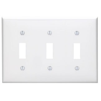 LEVITON 80711-W PLATE 3G INTERR NYLON WHITE