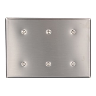 LEVITON 84035-40 PLAQUE 3G VIERGE SS