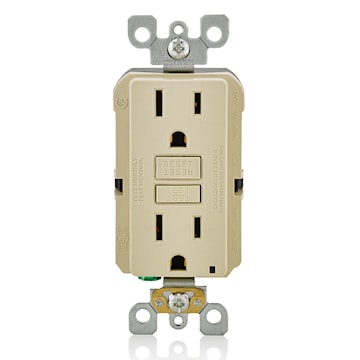 LEVITON GFNT1-I RECEIPT GFCI SELF TEST 15A125V IV