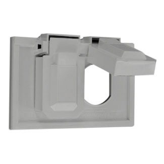 LEVITON 4976-GY PLATE 1G DUP CPV COVERHORIZ GRAY