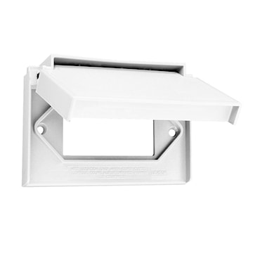 LEVITON 4996-W PLATE 1G DEC DFT CPVWHITE HORIZONTAL