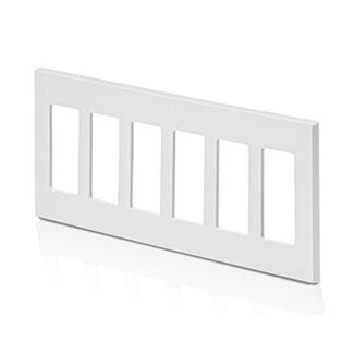 LEVITON 80326-SW PLAQUE 6G DEC SANS VISBLANC