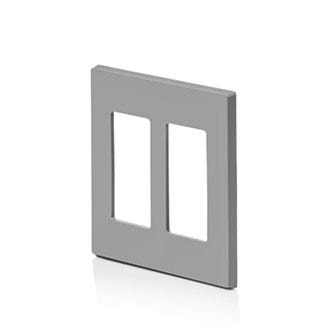 LEVITON 80309-SGY PLAQUE 2G DEC SANS VISGRIS