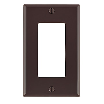 LEVITON 80401-N PLAQUE 1G DEC THERMOAVEC VIS BRUN
