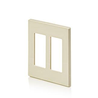 LEVITON 80309-ST 2G DECORA SCREWLESS PLATE LIGHT ALMOND