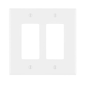 LEVITON PJ262-W PLAQUE 2G DECORA MEDIUMNYLON