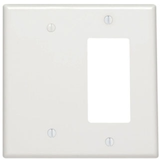 LEVITON P1426-W PLAQUE 2G DEC VIERGEBLANC