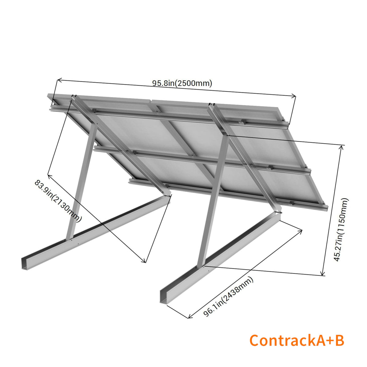 ELIOS CONTRACKA+B SUPPORT DE CONTENEUR POUR 2 PANNEAUX SOLAIRES
