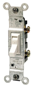 LEVITON 1451-W INTERR 15A 1P 120V BLANC(AI)