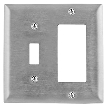 HUBBELL SS126 PLATE 2G INT DUP CAR STEEL IN 