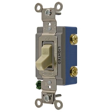 HUBBELL HBL1201IL INTERR 15A 1P 120/227VILLUM IVORY