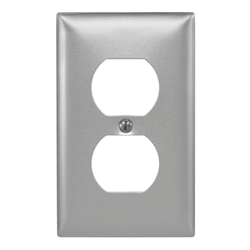 HUBBELL SA8 PLAQUE MURALE 1G 1 DUPLEX ALU