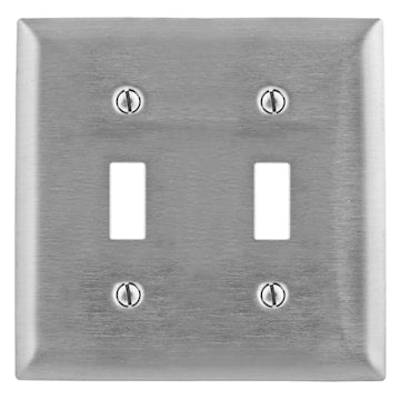 HUBBELL SS2C PLAQUE ACIER INOX INT 2G347V
