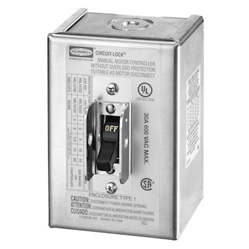 HUBBELL HBL1379 30A 3P NEMA 1 SWITCH DISCONNECT