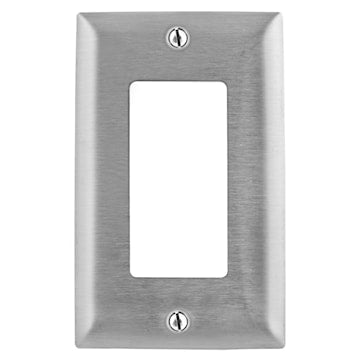HUBBELL SS26 1GANG DECORA PLATE STAINLESS STEEL 
