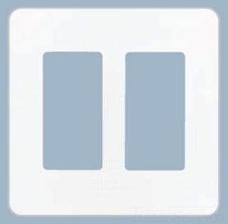 Plaque murale Claro double - Blanc