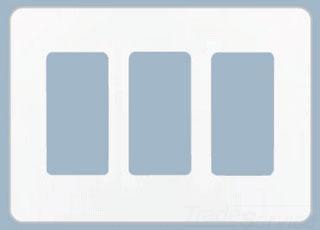 LUTRON CW-3-WH PLAQUE MUR TRIPLE BLANCCLARO