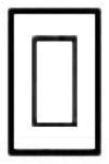 LUTRON CW-1-SS SINGLE WALL PLATE STEELINOX CLARO 