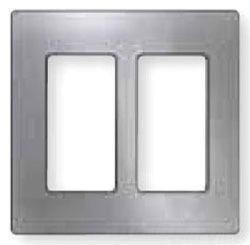 LUTRON CW-2-SS DOUBLE STEEL WALL PLATE INOX CLARO 