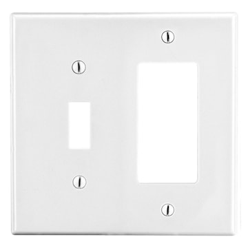 HUBBELL P126W PLATE 2G 1 ROCKER 1 STYLE DECORA BL 