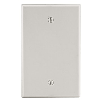 HUBBELL P13LA PLATE 1G BLANK WHITE 