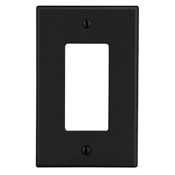 HUBBELL P26BK PLAQUE 1G 1 STYLE DECORABRUN