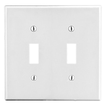 HUBBELL P2W PLAQUE 2G 2 BASCULE BLANC