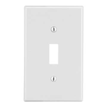 HUBBELL P1W PLATE 1G ROCKER WHITE 