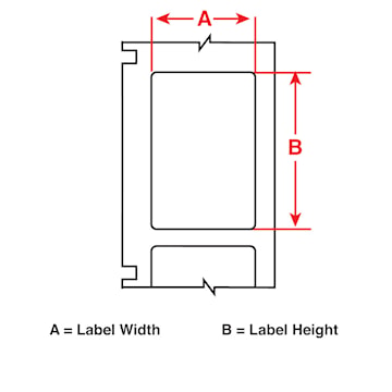 BRADY M5-78-432-CL-BK ETIQUETTE POLYESTER TRSPARENT 1.9X1 BK/CL RL/100