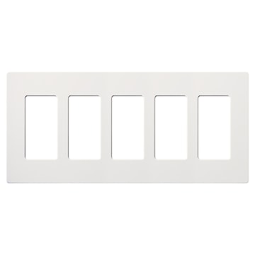 LUTRON CW-5-WH PLAQUE 5 GROUPE BLANCCLARO