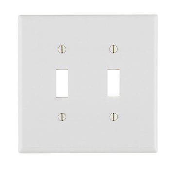 LEVITON 88009 PLAQUE 2G INTERR PLASTBLANC