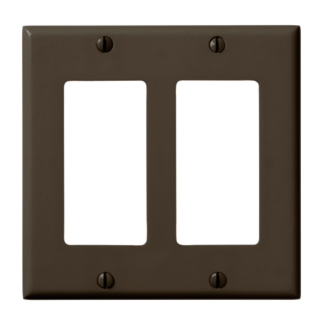 LEVITON 80409 PLAQUE 2G DEC PLAST BRUN
