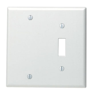LEVITON 88006 PLAQUE 2G INTERR VIERGEPLAST BLANC