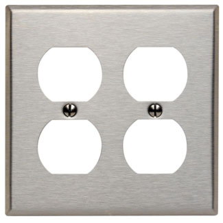 LEVITON 84016 PLAQUE 2G DUPLEX SS