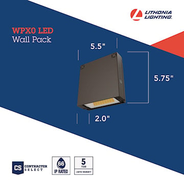ACUITY/LITHONIA 276U4U LUM WALL LED 850/1650LM3/4/5K 120/277V PC BRZ 