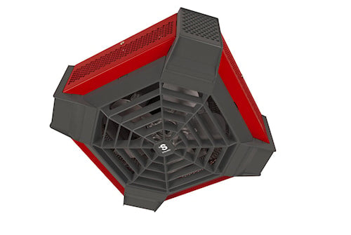 STELPRO DESIGN Spider Ceiling Fan Heater 4000/3000W 240/208V - Red 