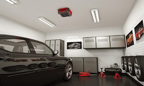 STELPRO DESIGN Spider Ceiling Fan Heater 4000/3000W 240/208V - Red 