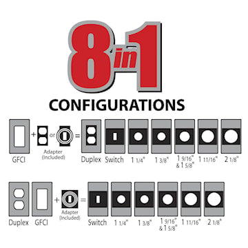 HUBBELL MX3200CN COVER 1G 8 CONFIGURATIONALUM COLORED 