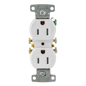 HUBBELL RR15SWTR RECEPT DUPLEX TR 15A 125V BLANC
