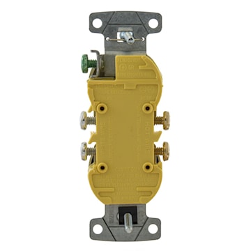HUBBELL RR15SWTR RECEPT DUPLEX TR 15A 125V BLANC